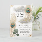 今アジア素朴スカイクラウドピーコックブライダルシャワー 招待状 (スタンド正面)