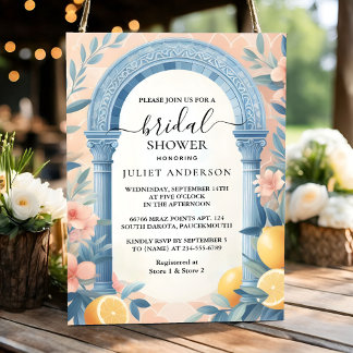 今アーチフードおもしろいフルーツライムレモンブライダルシャワー 招待状