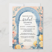 今アーチフードおもしろいフルーツライムレモンブライダルシャワー 招待状 (正面)