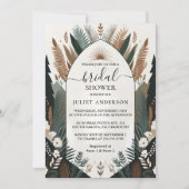 今ウッドツリーバ素朴ンファームアーチブライダルシャワー 招待状 (正面)