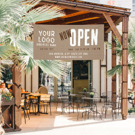 今オープン素朴チャームクラフト紙事業 横断幕