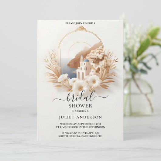 今コーヒイタリアンーソレントカジュアルブライダルシャワー 招待状 (スタンド正面)