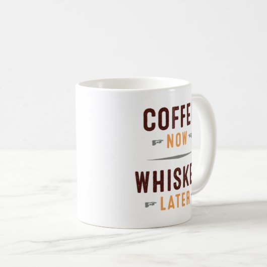 今コーヒー。 後でウィスキー コーヒーマグカップ (正面右)
