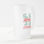 今シーズンおもしろいはクリスマスを飲む フロストグラスビールジョッキ (正面右)