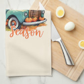 『今シーズンかぼちゃのトラック キッチンタオル (四つ折り)