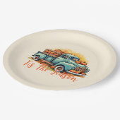 『今シーズンかぼちゃのトラック ペーパープレート (アングル)