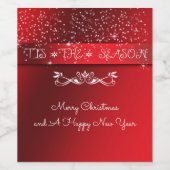 今シーズンかわいらしのクリスマスレッド ワインラベル (シングルラベル)