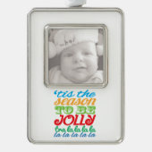 「今シーズンがの写真のオーナメントすてきになるのカスタムは シルバープレートフレームオーナメント (正面)