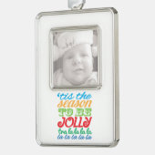 「今シーズンがの写真のオーナメントすてきになるのカスタムは シルバープレートフレームオーナメント (左)