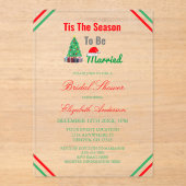 今シーズンがブライダルシャワー結婚した アクリル招待状 (正面)