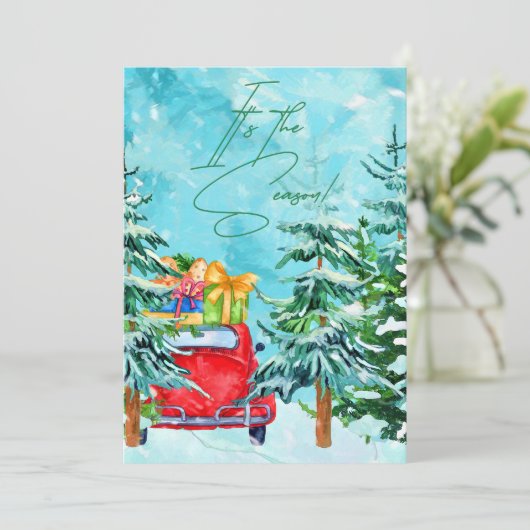 今シーズンだ！クリスマスグリーティングカード (スタンド正面)