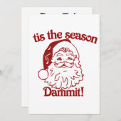 今シーズンのクリスマスおもしろい 招待状 (正面/裏面)