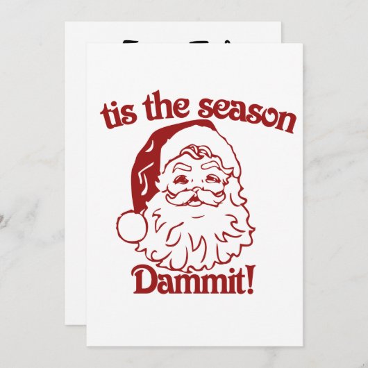 今シーズンのクリスマスおもしろい 招待状 (正面/裏面)