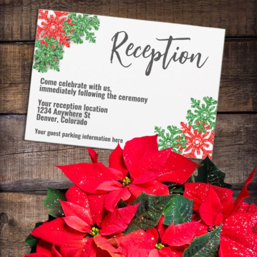 今シーズンのクリスマスウェディングレセプション エンクロージャーカード