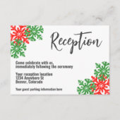 今シーズンのクリスマスウェディングレセプション エンクロージャーカード (正面)