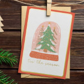 今シーズンのクリスマススノーグローブ 箔シーズンカード