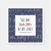 「今シーズンのクリスマスパーティー スタンダードカクテルナプキン (正面)