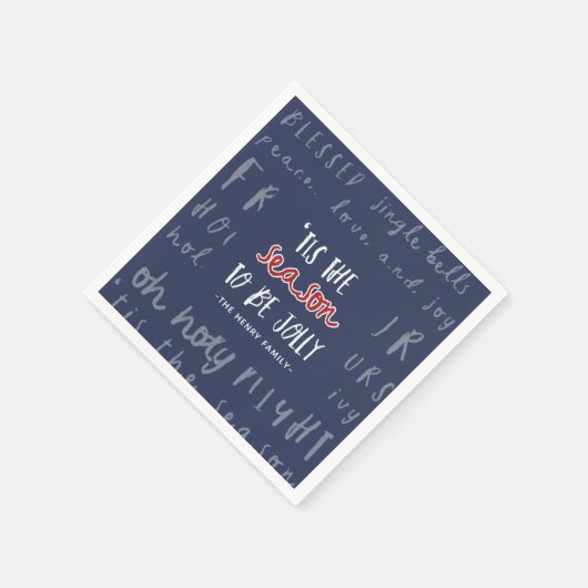 「今シーズンのクリスマスパーティー スタンダードカクテルナプキン (角)