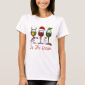 今シーズンのクリスマスワインを飲む Tシャツ (正面)