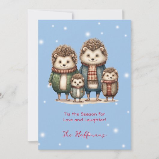 今シーズンのクリスマス動物がかわいい シーズンカード (正面)