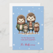 今シーズンのクリスマス動物がかわいい シーズンカード (正面/裏面)