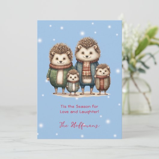 今シーズンのクリスマス動物がかわいい シーズンカード (スタンド正面)