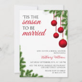 今シーズンのクリスマス結婚したブライダル 招待状 (正面)