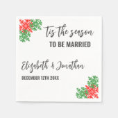 今シーズンのクリスマス結婚の スタンダードカクテルナプキン (正面)