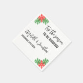 今シーズンのクリスマス結婚の スタンダードカクテルナプキン (角)