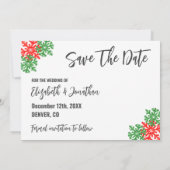 今シーズンのクリスマス結婚の セーブザデート (裏面)