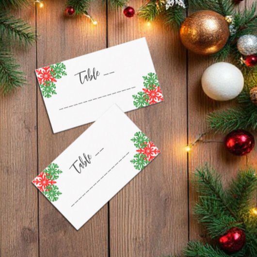 今シーズンのクリスマス結婚の プレイスカード