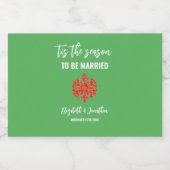 今シーズンのクリスマス結婚の リキュールボトルラベル (シングルラベル)