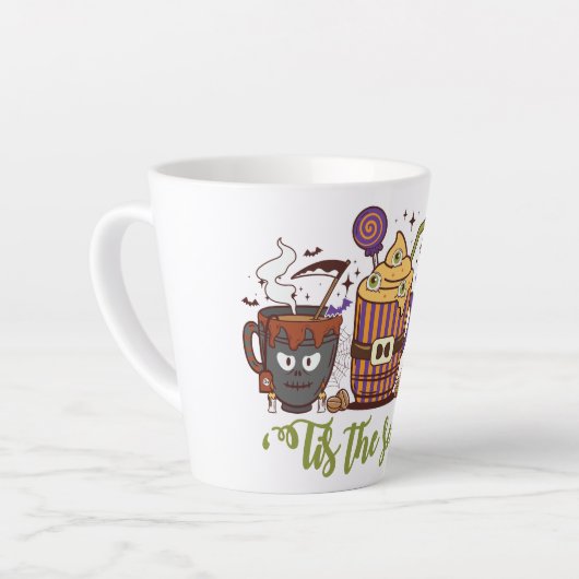 「今シーズンのハロウィーンコーヒー カフェラテマグ (左アングル)