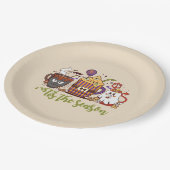 「今シーズンのハロウィーンコーヒー ペーパープレート (アングル)