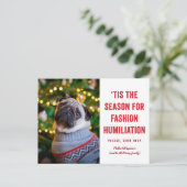 今シーズンのファッション屈辱クリスマス ポストカード (スタンド正面)