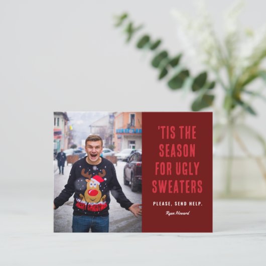 今シーズンのファッション屈辱クリスマスP ポストカード (スタンド正面)