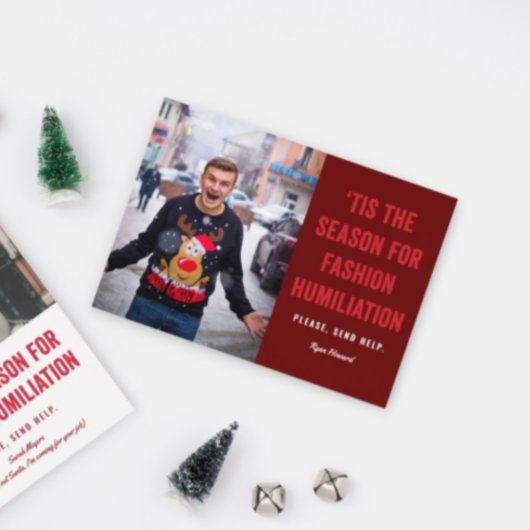 今シーズンのファッション屈辱クリスマスP ポストカード