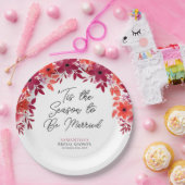 『今シーズンのフローラ結婚したブライダルシャワー ペーパープレート (パーティー)