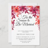 『今シーズンのフローラ結婚したブライダルシャワー 招待状 (正面)