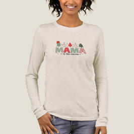 今シーズンのママ クリスマスツリー 長袖Tシャツ トライブレンドTシャツ