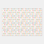 今シーズンのメリークリスマスの挨拶カラフル ラッピングペーパーシート (正面3)