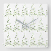 ****今シーズンのモダンクリスマス**** スクエア壁時計 (正面)