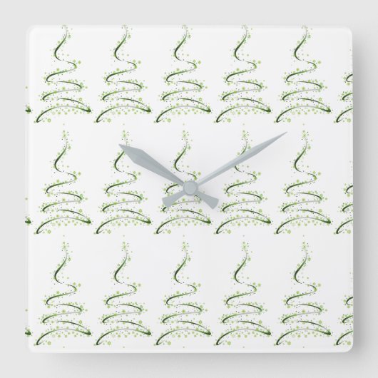 ****今シーズンのモダンクリスマス**** スクエア壁時計 (正面)