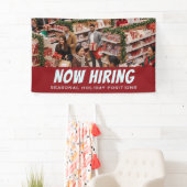 今シーズンの休日の小売職を雇用 横断幕 (インサイチュ)