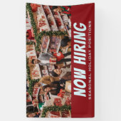 今シーズンの休日の小売職を雇用 横断幕 (縦)