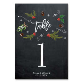 今シーズンの冬の結婚式の表の番号表 テーブルナンバー