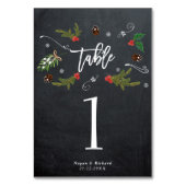 今シーズンの冬の結婚式の表の番号表 テーブルナンバー (正面)