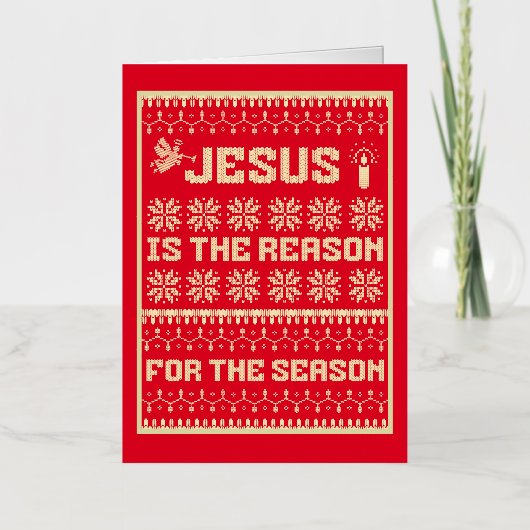 今シーズンの理由はイエスだ 箔グリーティングカード (正面)