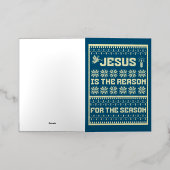 今シーズンの理由はイエスだ 箔グリーティングカード (外側レイダウン)