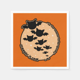 今シーズンはかわいい不気味のハロウィン スタンダードカクテルナプキン